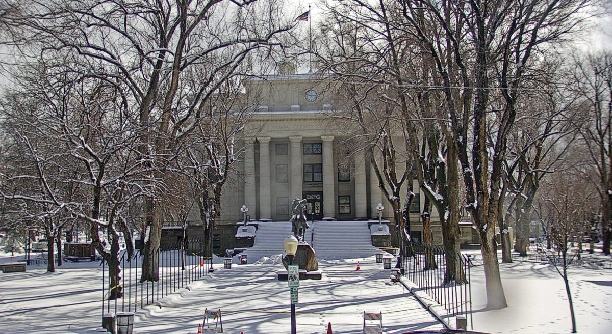 Prescott Courthouse looks good in the snow. #azfamily