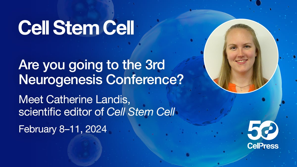 CellStemCell's tweet photo. Catch up with @CellStemCell editor @katlandis20 at the Fusion Neurogenesis conference this week Feb 8-11. @Fusion_Conf #Neurogen24. Learn more about Cell Stem Cell https://t.co/1LpKmF6j5V https://t.co/hLySrL9saG