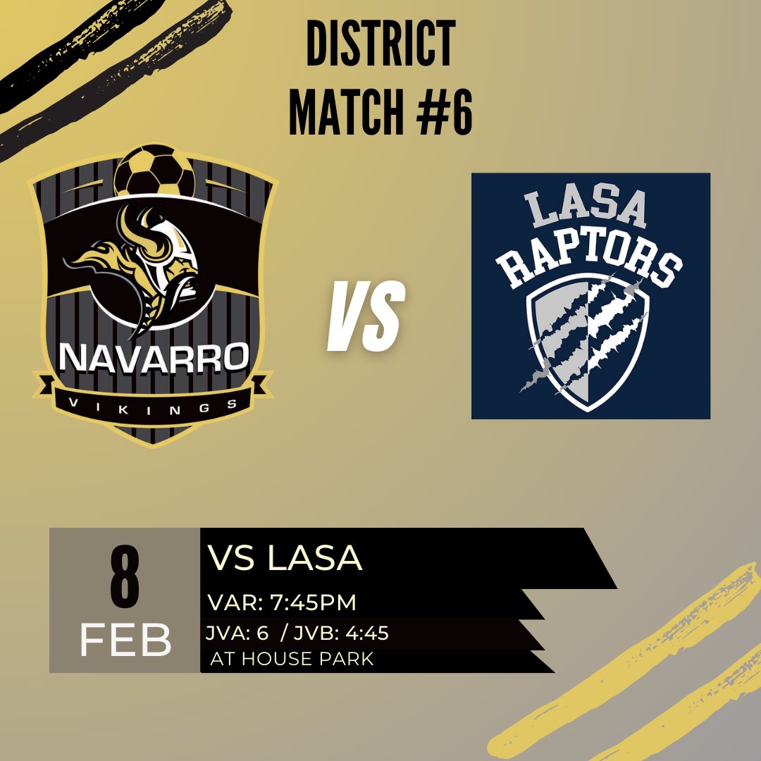Come out and support #LosVikingos tonight 🆚 LASA at House Park 🏟️
