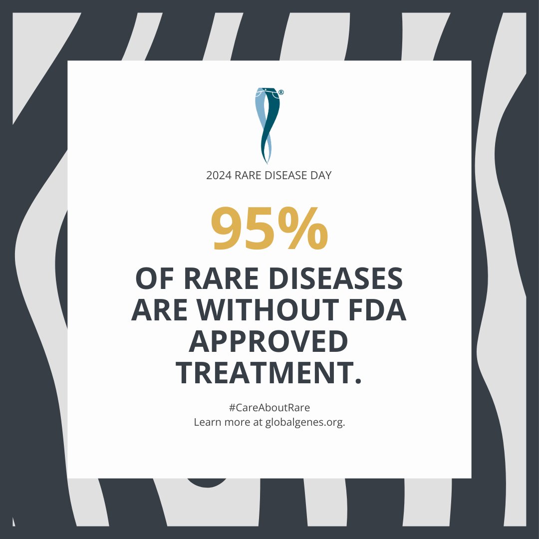 With so many rare diseases out there, 95% still don't have an FDA-approved treatment. By joining advocacy efforts &amp; supporting clinical trials, we can work towards providing hope for those affected by rare diseases.
Learn more about #RareDiseaseDay: go.globalgenes.org/RDD-2024
