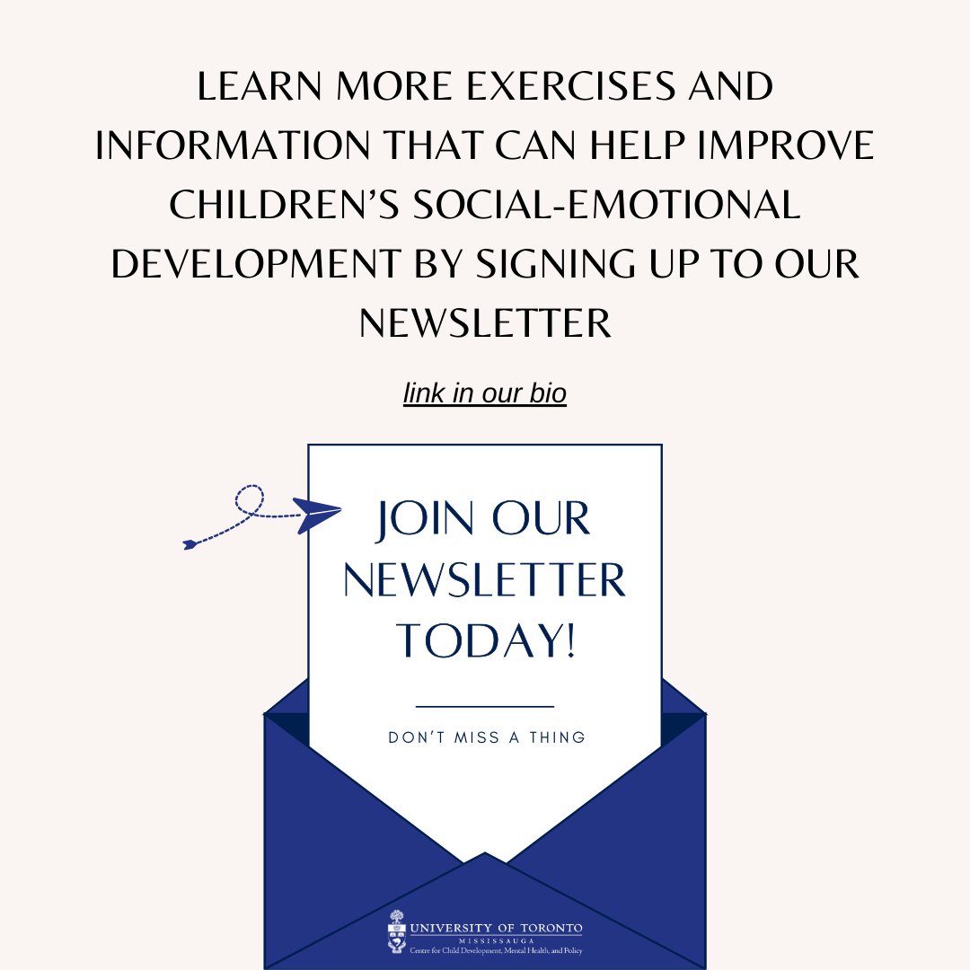 Sign up for our newsletter to learn more exercises and information that can help improve children’s social-emotional development. Link in our bio.