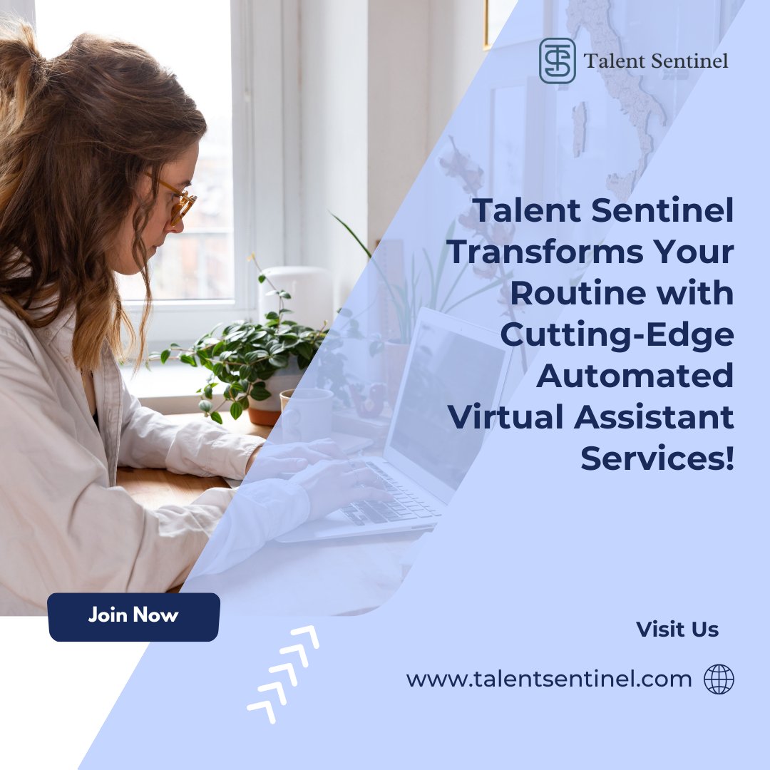 TalentSentinel's tweet photo. Say goodbye to manual tasks and hello to efficiency! Talent Sentinel introduces task automation mastery, revolutionizing your routine with seamless virtual assistant services. Visit https://t.co/bNCyiKFGGg and let Talent Sentinel be your guide to task automation mastery! https://t.co/SrpopC6hOn