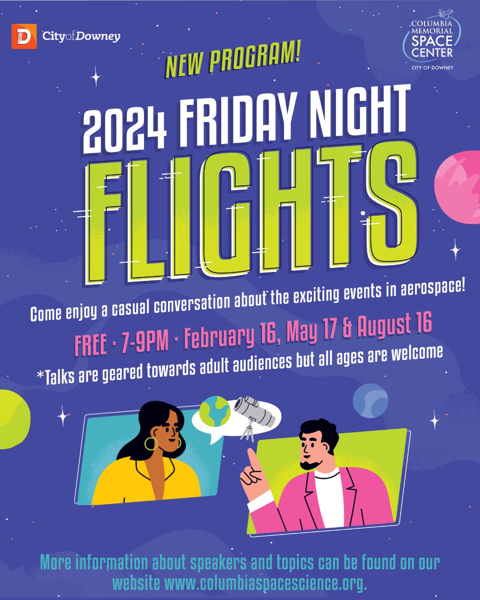 Join the Columbia Memorial Space Center as they reflect on the achievements of 2023 and ignite excitement for the boundless possibilities of 2024! 

For information, please visit columbiaspacescience.org

<a href="/columbiaspace/">Columbia Space Center</a>

#CityofDowney #DowneyCA