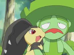 That time Brock's Lombre had a Mawile all over him and he was just meh to the whole thing 