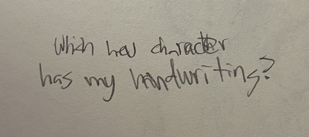 which HEU character has my handwriting? :3