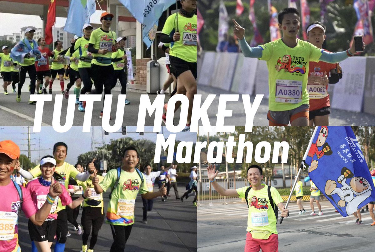 TutuMokey's tweet photo. TUTU MOKEY collaborates with Dongguan Huatai Toys to sponsor a running team to participate in the 2024 Thick Street Marathon!

#TUTUMOKEY #TTM #TRENDYART 
#ARTTOY #roledesign #Cartoon #NFT 
#NFTart #monkeyart #rabbitart #artwork
#characterdesign #characterart #conceptart #JanoX https://t.co/s4GIsgI5jd