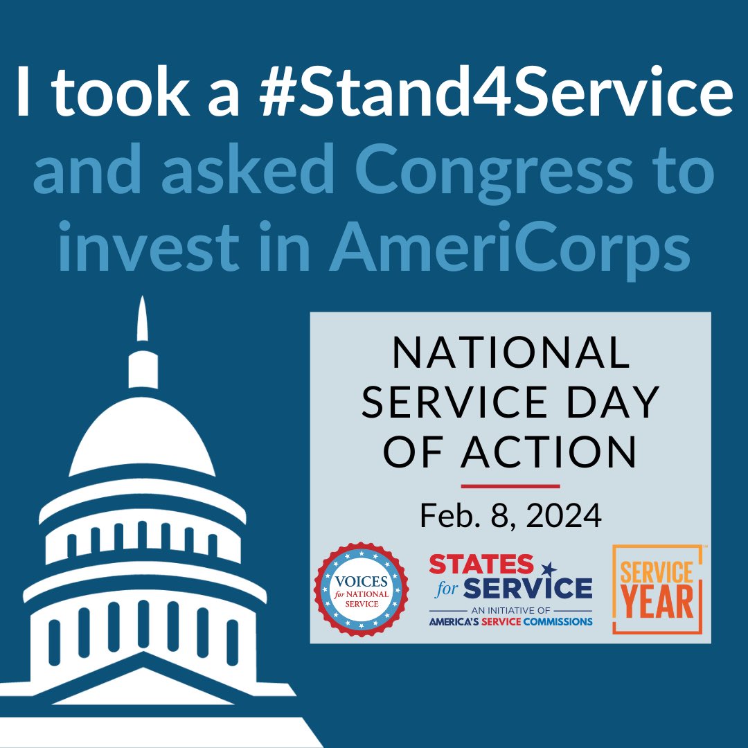 LAWorksNow's tweet photo. 💬 Did you know Congress is considering cuts to @AmeriCorps? Take a stand today (Feb. 8) - use your voice! 📢 Let's protect programs that make a difference. Take action in less than 2 minutes here: https://t.co/vX3SXglLj8! 🗣️💚 #Stand4Service #SaveService https://t.co/POcbSNfpHJ
