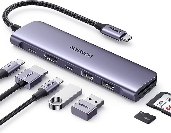 UGREEN Hub Revodok 7 em 1 USB-C com HDMI 4K, fornecimento de energia de 100 W, USB-C e 2 portas de dados USB-A de 5 Gbps, leitor de cartão SD/TF, dongle USB C para MacBook Pro/Air, iPad Pro, Surface

💵De: R$195,80 | Por: R$160,48
🔗amzn.to/42BoIfe