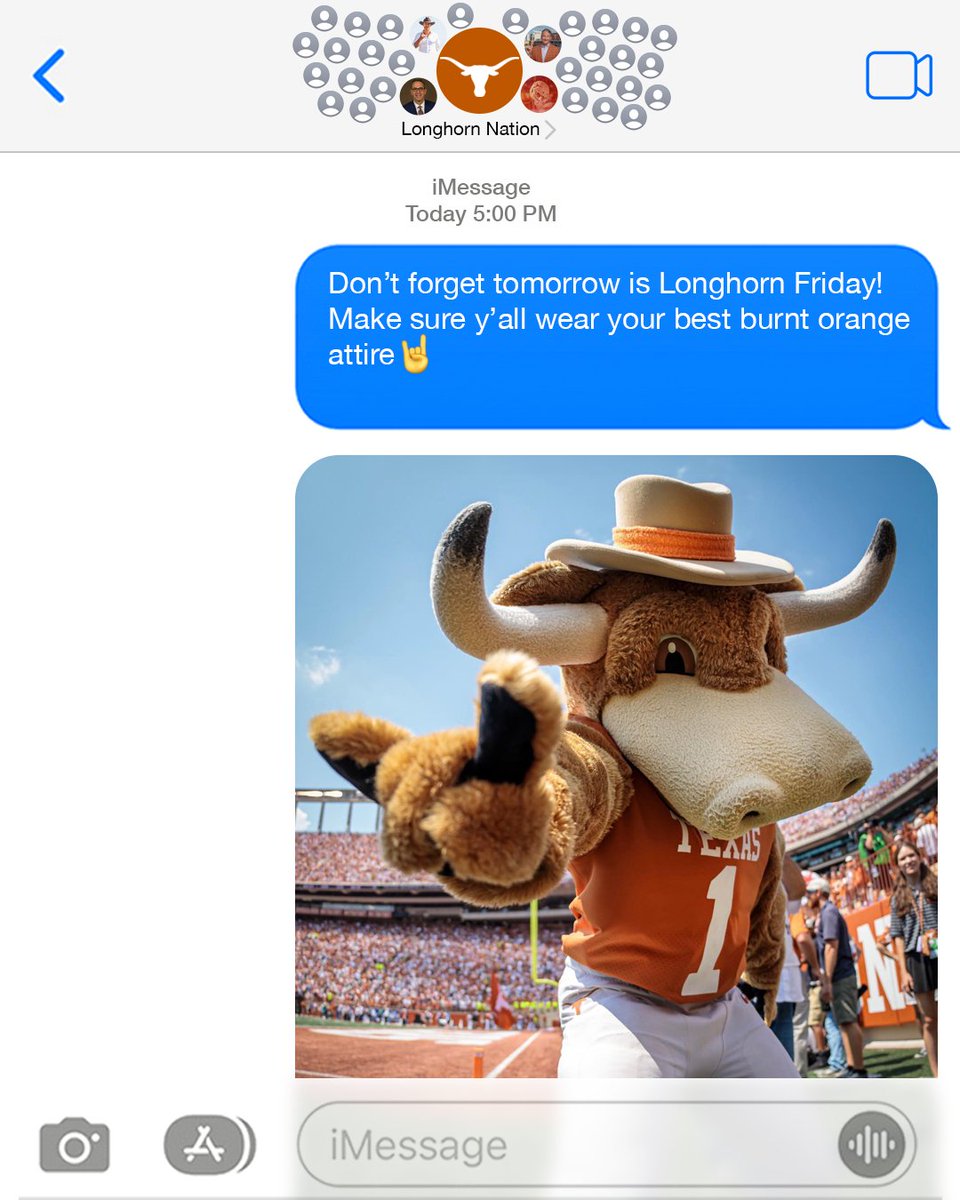 Gotta let the group chats know 🤘#LonghornFriday