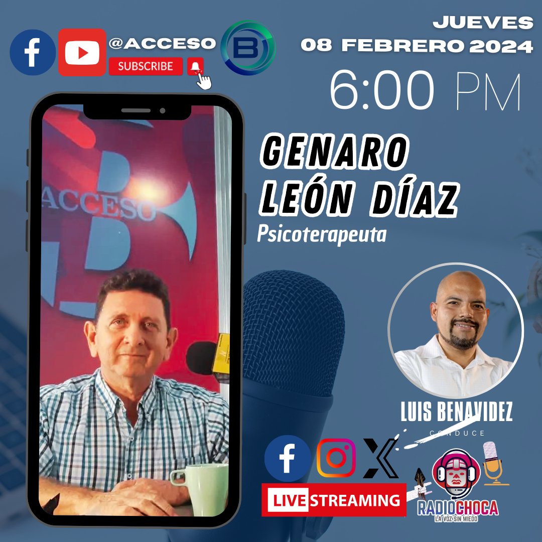 ChocaRadio's tweet photo. ACCESO-B | Generando las mejores conversaciones, hoy platicamos en el estudio sobre un tema fenomenal, "EL SENTIDO DE LA VIDA", de la mano de un gran Psicoterapeuta, Genaro León Díaz. 

Acompáñanos y sé parte de la gran charla, conduce @LuisBenavidez_ 

¡Aquí ya tienes tu boleto! https://t.co/nBfShQKlsk