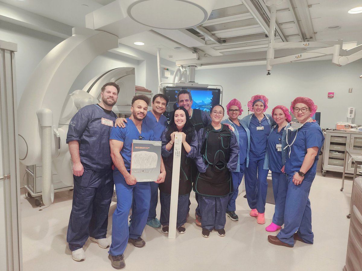Moderate sedation alone, 3D ice guided LAA occlusion, great milestone for <a href="/RWJBarnabas/">RWJBarnabas</a> <a href="/RWJUH/">Robert Wood Johnson University Hospital</a> , safer efficient option for our patients.
<a href="/ppsengupta1/">Partho P Sengupta</a> <a href="/KamuMaganti/">Kamu Maganti, MD</a>  #BiosenseWebster #EPeeps #Nuvision #3dice #LAAO #watchman