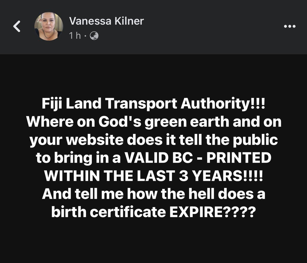 cuppaj0eyy's tweet photo. Fijis obsession with valid/ certified birth certificates are on another L 😂 https://t.co/LUpX894xDN