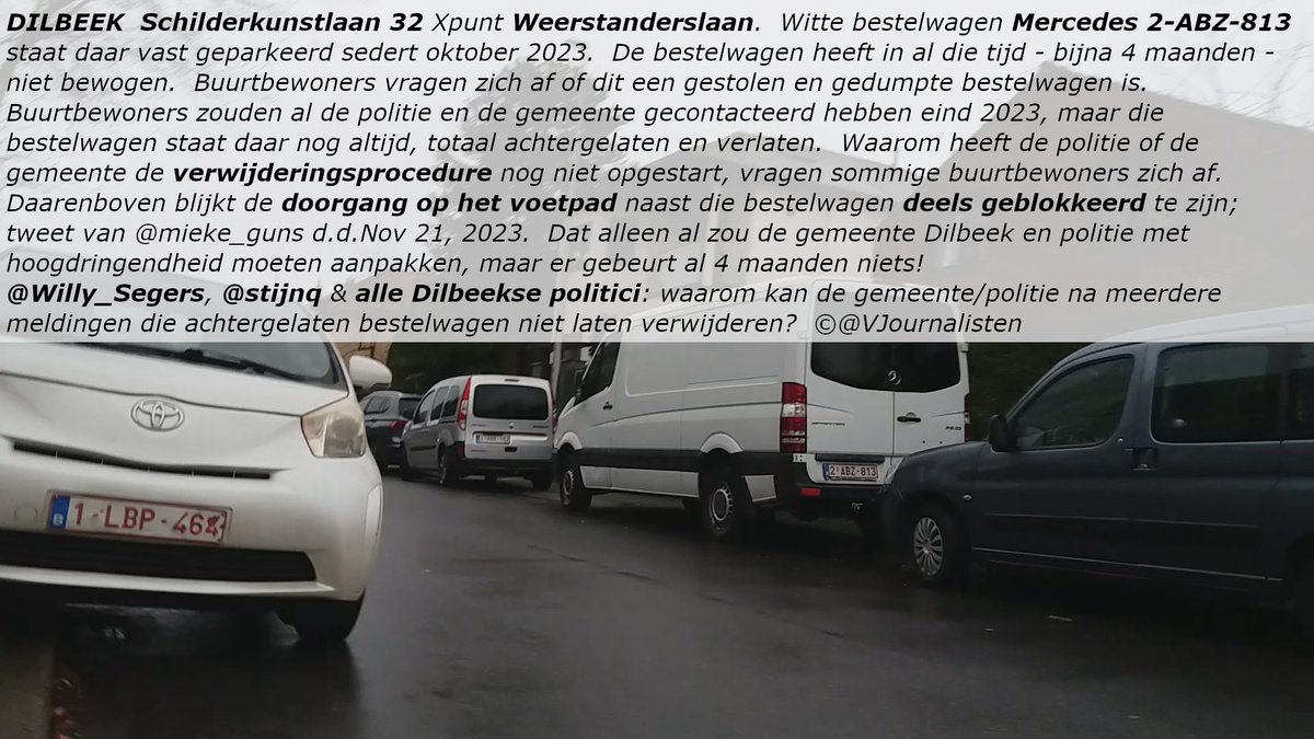 VJournalisten's tweet photo. 🆘DILBEEK Schilderkunstlaan 32 nabij Weerstanderslaan.
🏫🎒🧑‍🎓🚸Vlakbij de RC scholen‼️
🙁Voetpad is geblokkeerd, zie @mieke_guns
‼️@PolitieDilbeek👮, @Willy_Segers, @stijnq &amp; gemeentediensten: Waarom reageren jullie niet op meldingen van buurtbewoners?
https://t.co/IuonIDkZ94 https://t.co/EwjsP73WFc