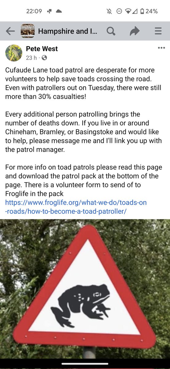 hannahl_dawson's tweet photo. You know you live in the countryside when your local Facebook groups are putting a call out for Toad Patrol #savethetoads https://t.co/Cee6Q401uf