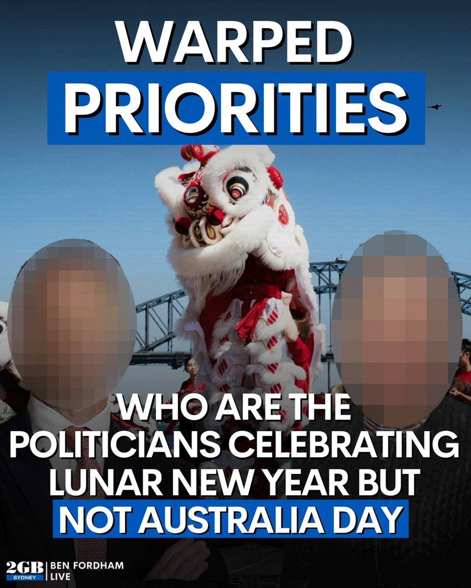 How about this for double-standards? Politicians are proudly celebrating Lunar New Year. But they refused to celebrate Australia Day. Find out who we’re talking about…. 🎧omny.fm/shows/ben-ford…🎧