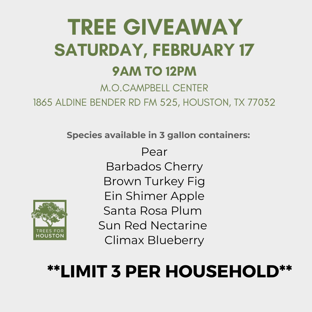 🌿 Did you know tree rings hold the secrets to climate change? Join us next Saturday for a special giveaway - your very own FREE tree! From Barbados Cherry to Climax Blueberry, choose your unique companion & strengthen your bond with Mother Nature. Let's grow together! #MyAldine