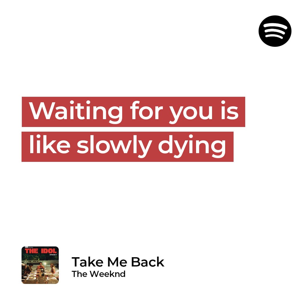 take me back / the weeknd
