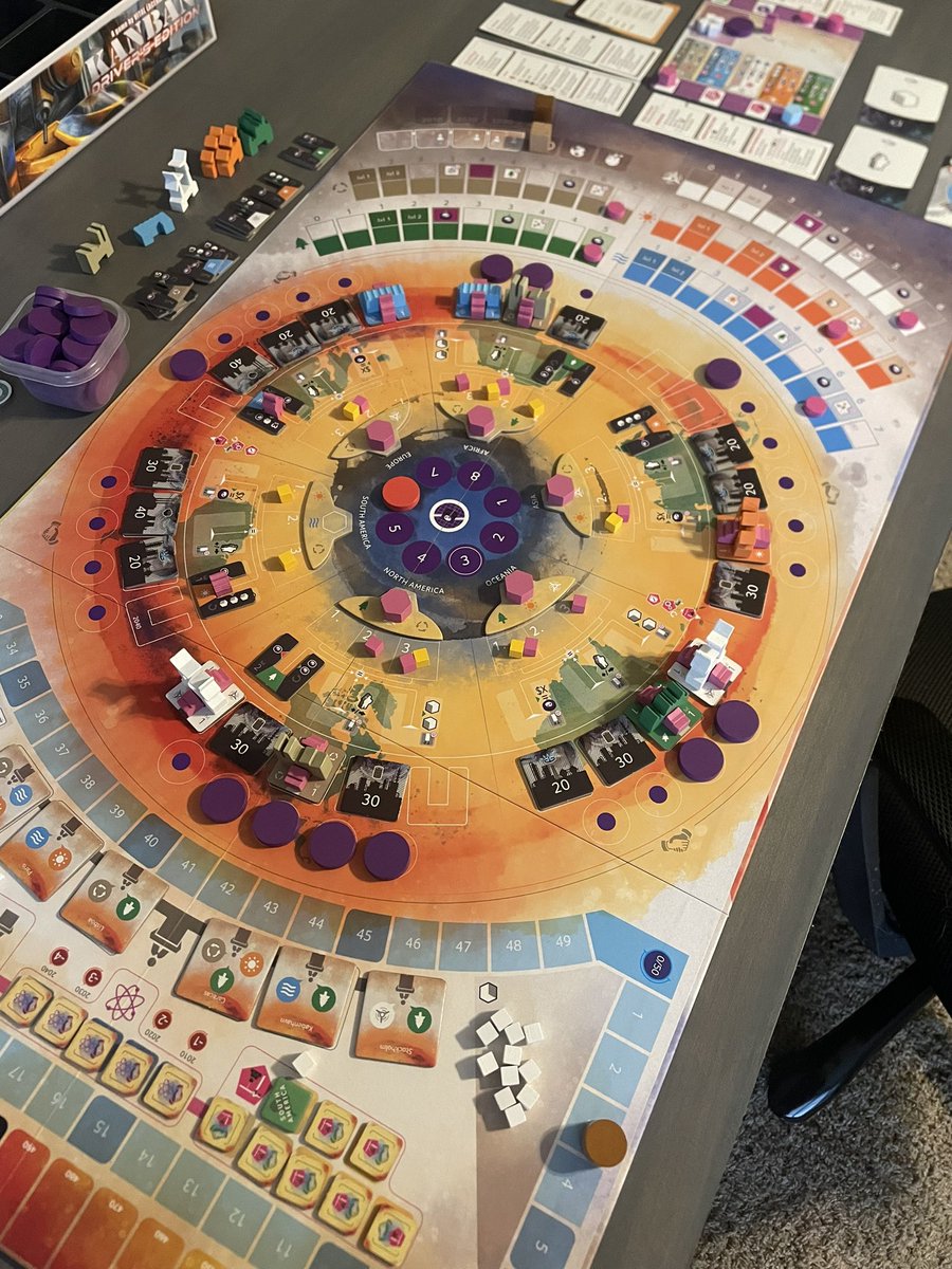 Haven’t posted board game stuff in a minute. Also hadn’t gotten a BIG GAME to the table for some time. Finally got a W in CO2: Second Chance. Wonderful package from @vitallacerda and @JulianPomboP and team, published by @StrongholdGames in North America. Truly brilliant.