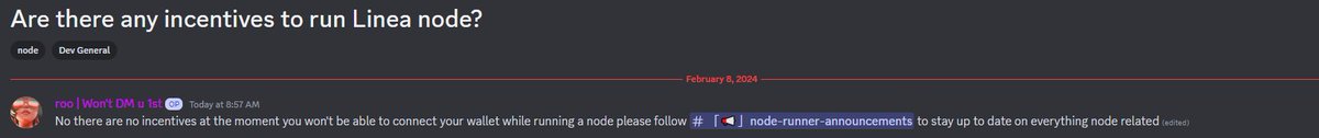 RaTechgeek's tweet photo. @cryptosymbiiote Right now it is useless to run a node. In your post there isn't any way to link an ETH wallet (which right now according to LINEA si impossible)
@cryptosymbiiote https://t.co/Zg3HsFFYJh