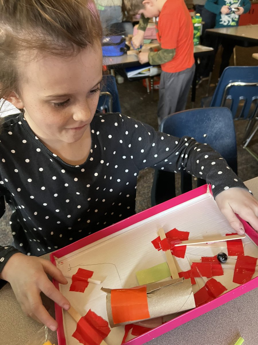 Miss__Lebo's tweet photo. These #modelmustangs spent the last two days planning, designing, &amp; creating marble mazes! Students used what they know about forces &amp; motion, and displayed innovation &amp; resilience throughout the process 🤩💡🎨 https://t.co/XdmVCebsIm