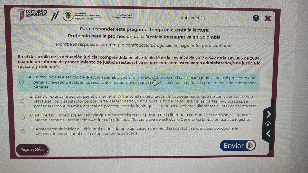abogado_reg's tweet photo. @judicaturacsj @MeritoRama será adecuado desde el punto de vista académico hacer la pregunta indicando la diligencia del artículo 19 de la ley 1826 de 2017 en vez de decir la audiencia concentrada? https://t.co/4uw3NxDqeC