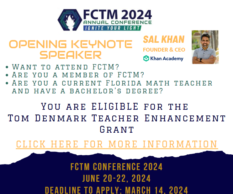 FCTM members, apply now for your chance to win $500 toward #FCTM2024 conference registration, accommodations, and transportation
fctm.net/what-we-do/gra…