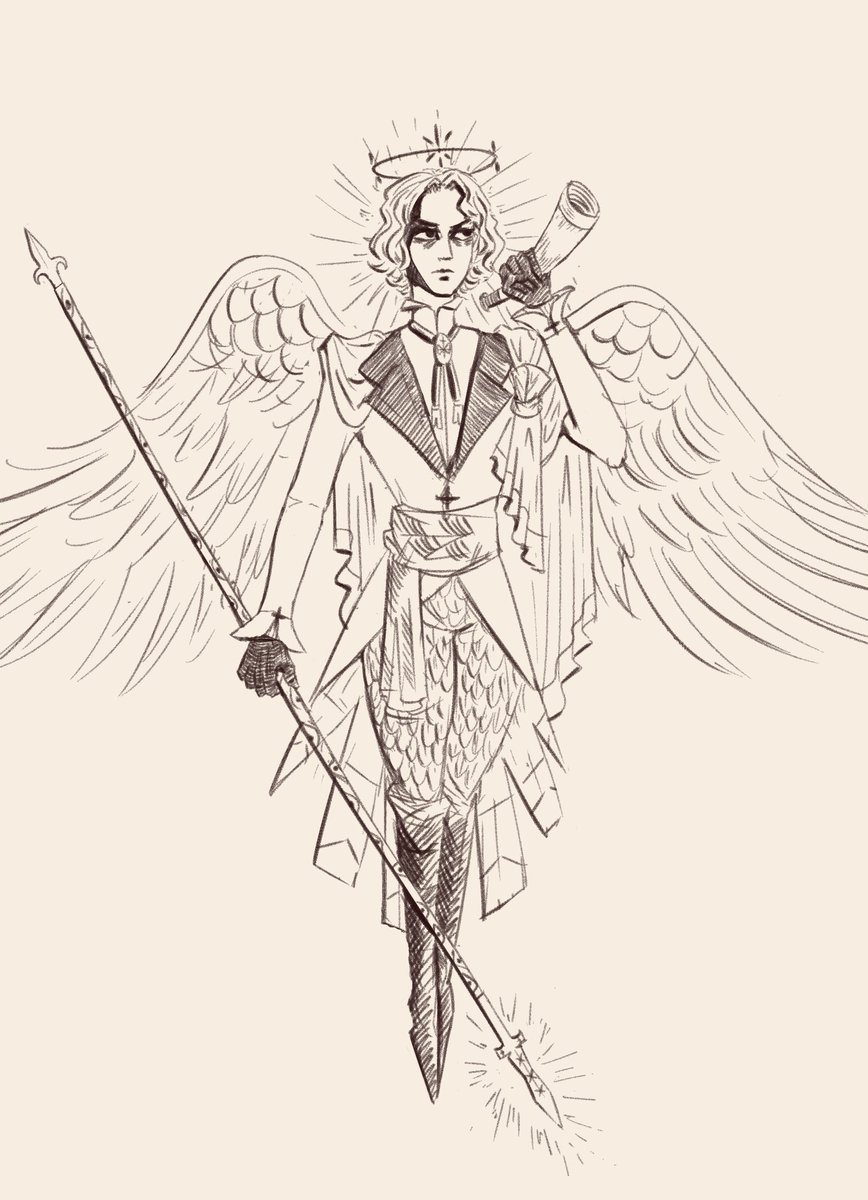 Michael the Archangel but he's a Vivziepop character 