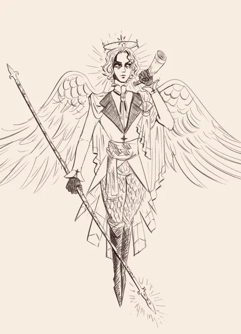 Michael the Archangel but he's a Vivziepop character 