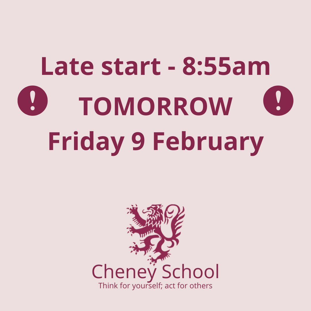 🕘Late start - TOMORROW Friday 9 February 📢 Following the Year 12 Open Evening tonight, school starts for all students with period 1 at 9am TOMORROW. The school gates and canteen will open from 8:00am as usual.