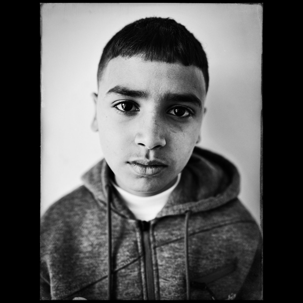 This is ten-year-old Mohammed Amjad al-Jo’os from Jenin. His brother was brutally shot by an Israeli sniper on January 26, 2023. After the sniper shot and severely wounded his brother, the Israeli military truck ran over his head and crushed his skull as he bled to death..