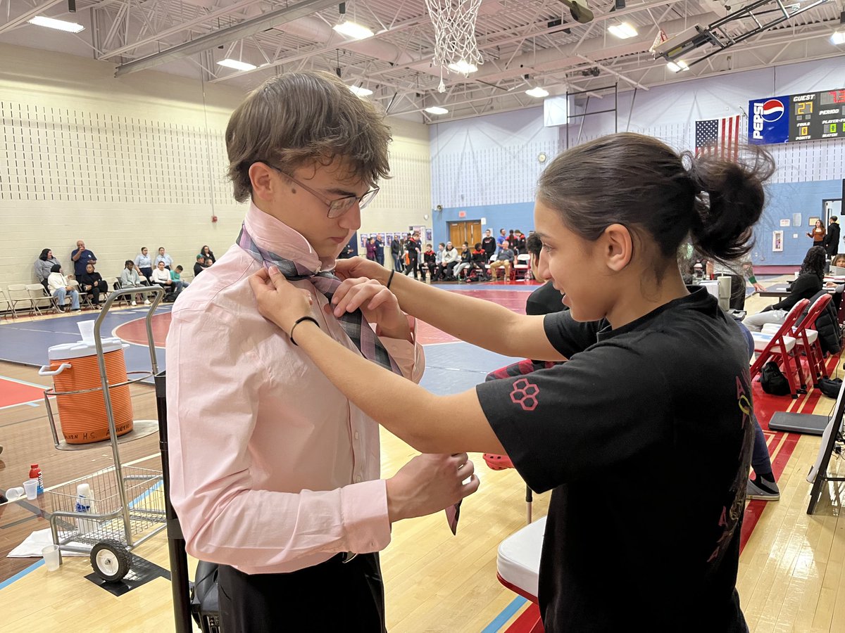 ⁦<a href="/PennsaukenWR/">Pennsauken HS Wrestling</a>⁩ directly from the MAT to the NHS - National Honor Society Induction Ceremony. I LOVE STUDENT-Athletes and yes that is ⭐️<a href="/_pichardo__/">Jada Pichardo</a>