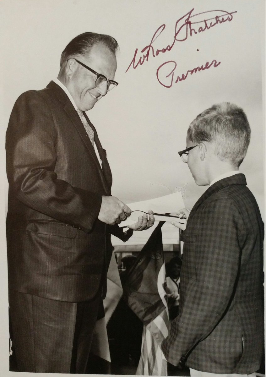 #YMCA building downtown #Saskatoon to be demolished as part of the new arena. Here's me handing Saskatchewan premier Ross Thatcher the scissors to cut the ribbon for the grand opening of this new YMCA building, Sept 1969. saskatoon.ctvnews.ca/city-agrees-to…