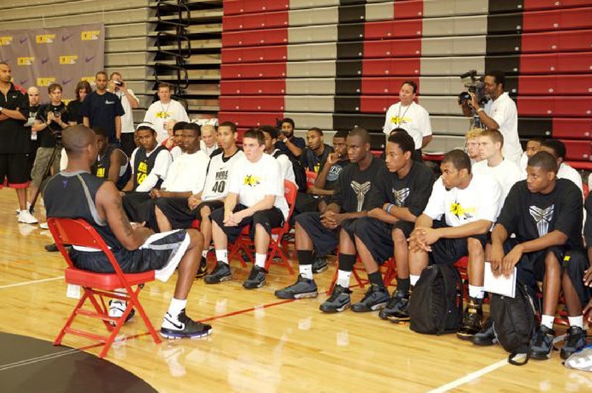 Compton native, former USC &amp; now <a href="/chicagobulls/">Chicago Bulls</a> guard <a href="/DeMar_DeRozan/">DeMar DeRozan</a> was front &amp; center absorbing the lessons from <a href="/kobebryant/">Kobe Bryant</a> at his Nike Skills Academy High School Camp I shot in 2007.  Kobe is this generations hoops hero. Sorely missed, Kobe's influence lives on! #KobeBryant