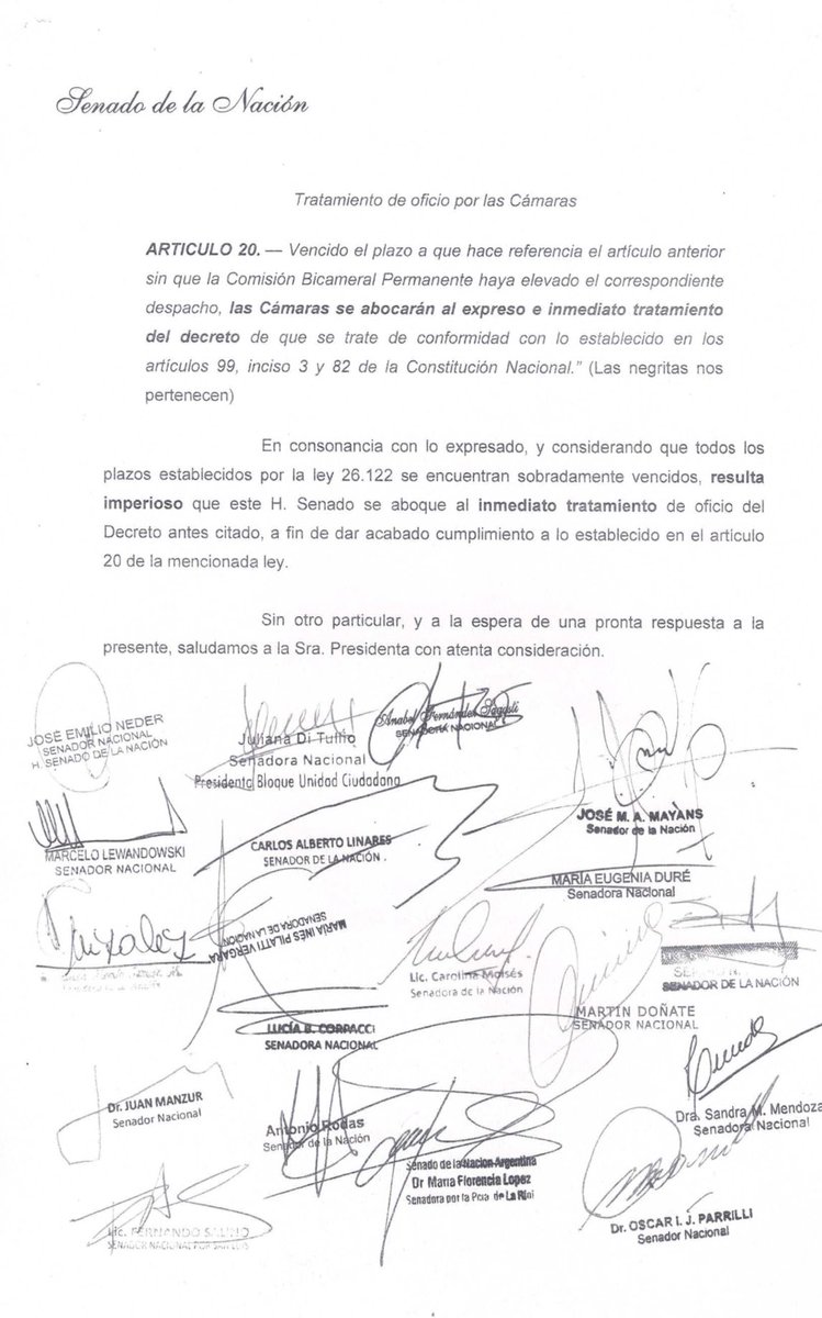 BJusticialistaS's tweet image. • Nuestro Interbloque vuelve a exigir a la Presidenta del @SenadoArgentina, @VickyVillarruel que convoque a Sesión Especial para tratar el DNU 70/23 y respete así los Art. 19 y 20 del Reglamento de nuestra Honorable Cámara 👇