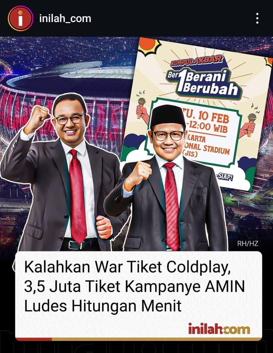 #KumpulAkbarJIS01
#Ber1BeraniBerubah

<a href="/aniesbaswedan/">Anies Rasyid Baswedan</a>
<a href="/cakimiNOW/">A Muhaimin Iskandar</a>