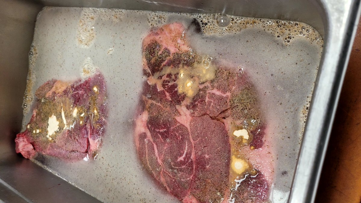 This Week Roasted off chicken and three beef roast braised them in the oven for about Eight hours shredded it for something good to come in two weeks on our soup bar.. 

It's so amazing to use homemade broth and are different items. It makes the flavor pop