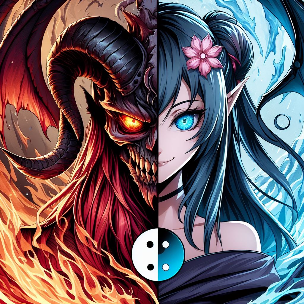 KefkaAI's tweet photo. 🎨Explore the world of AI Art on KefkaAI 📷 
#aiartcommunity #anime #manga #AnimeArt #digitalart #ecchi #hentai #AIイラスト #AIグラビア #Yodayo #Dalle #Stablediffusion #AIArtwork #magic #demon #yinyang #diable #twoface #splitface https://t.co/FJfuZ3tO3S