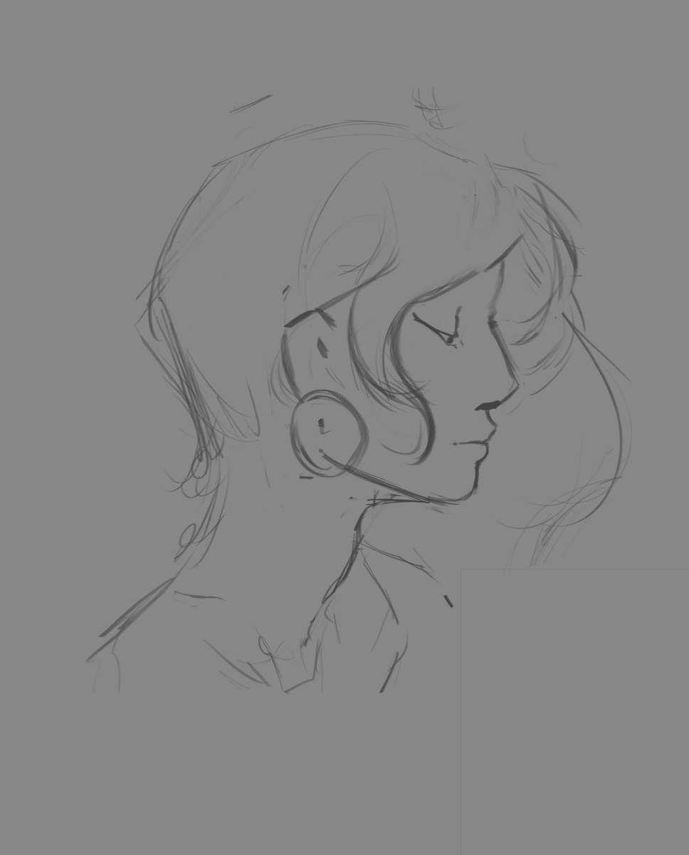 tamh_tam's tweet image. Face study, ça change de ce que je fait habituellement mais c'est marrant. Je travail les profils et side profil comme c'est mon point faibles. #facestudy #art #digitalart #xpen