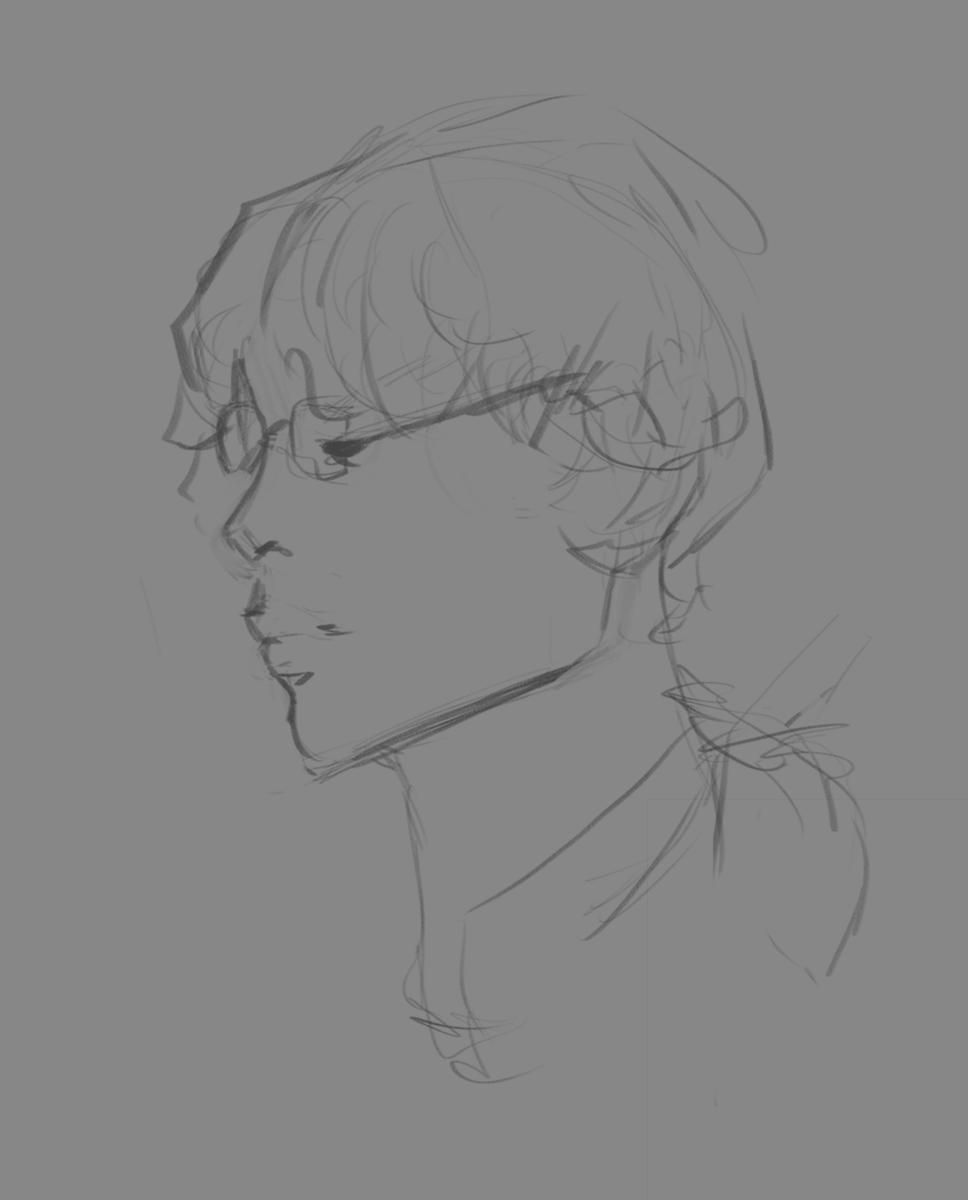 tamh_tam's tweet image. Face study, ça change de ce que je fait habituellement mais c'est marrant. Je travail les profils et side profil comme c'est mon point faibles. #facestudy #art #digitalart #xpen