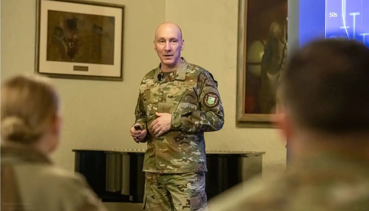 HQAirUniversity's tweet image. Air Force Chief of Staff Gen. David W. Allvin engaged with Wing Commanders and Command Teams during his first visit to the Air University in his current position Feb. 8, 2024. @usairforce @aetcommand #developingleaders #warfighterdevelopment #leadership