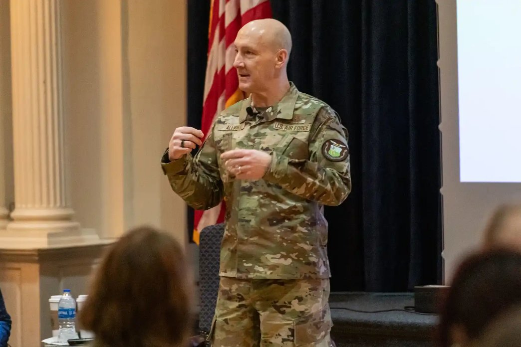 Air Force Chief of Staff Gen. David W. Allvin engaged with Wing Commanders and Command Teams during his first visit to the Air University in his current position Feb. 8, 2024. @usairforce @aetcommand #developingleaders #warfighterdevelopment #leadership