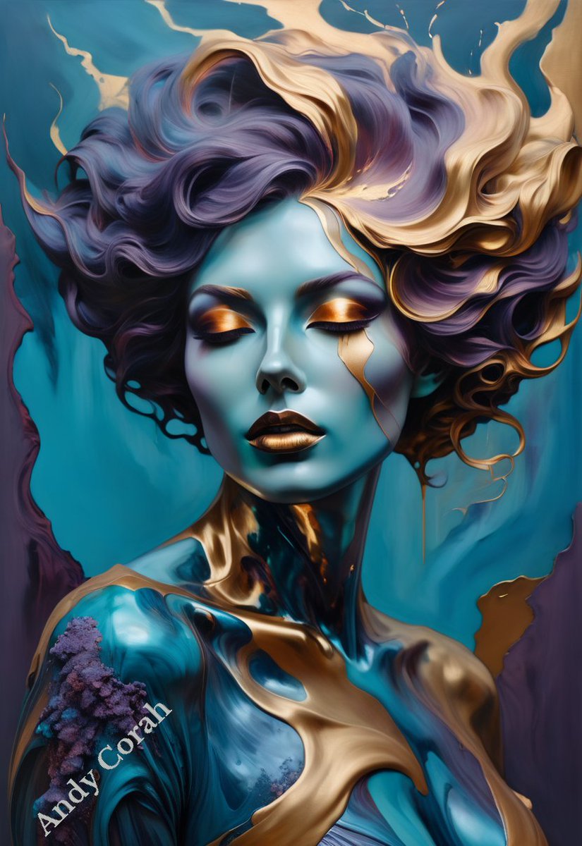 andy_corah's tweet photo. I call this #CelestialEnigma an #aigenerated piece of #art this mysterious figure, is immersed in details, dream-like depth, and an enchanting texture palette. 🎨 #AIart #SurrealMagic #Surrealism #LiquidDream #ArtisticWonder #AIArtwork #AIArtCommuity #Artlovers #ThursdayThought https://t.co/WicScmiOEg