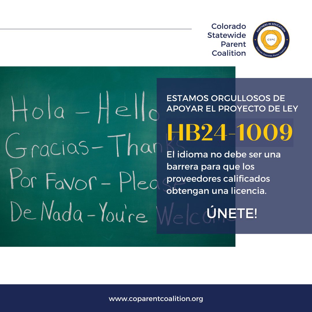 Hoy, tomamos una postura por la equidad lingüística en el cuidado infantil. HB1009 está en discusión en la audiencia del comité. Asegurémonos de que todas las familias tengan acceso a servicios vitales, sin importar el idioma que hablen. #ECC #childcare #HB24-1009 #LanguageAccess