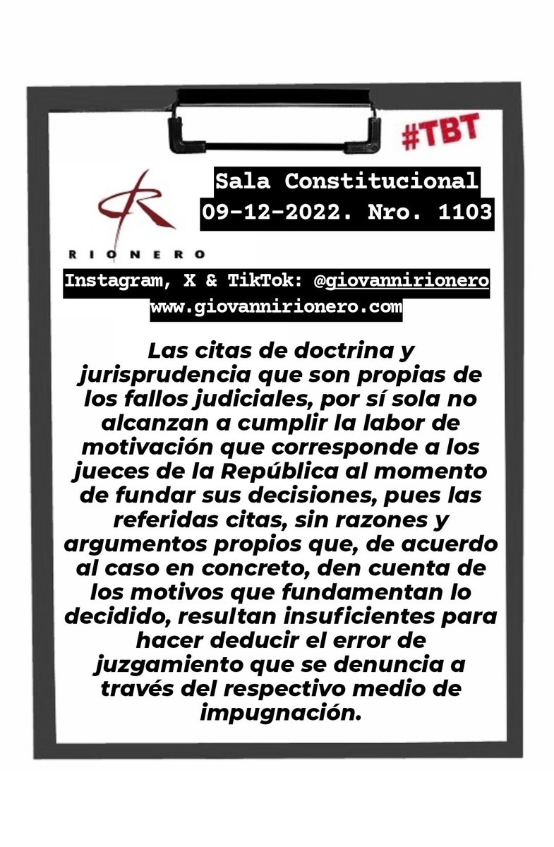 #TBT Sentencia en la cual se advierte que las citas aisladas de jurisprudencia y la doctrina que son propias de las decisiones judiciales no pueden utilizarse para sustituir la labor de fundamentación que corresponde a todos los jueces.