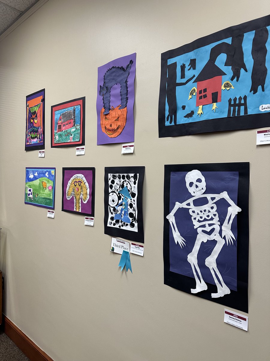 Beautiful artwork on display at the Montgomery Museum on our Elementary Art Night! #mcps_va