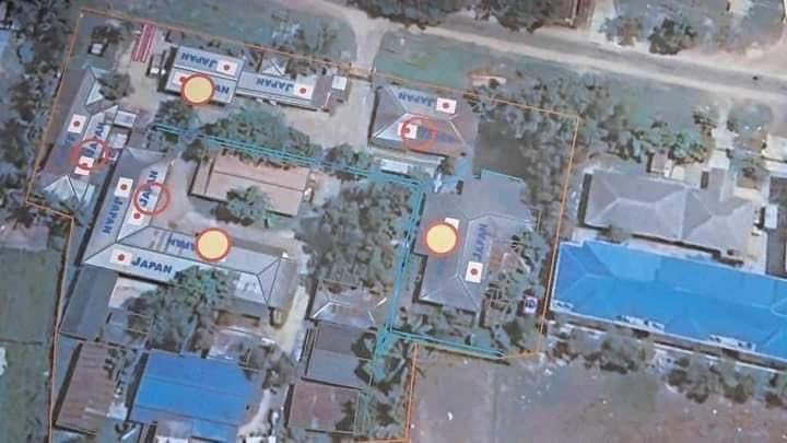 Modern problems require modern solutions - instead of preventing the junta from bombing over civilians, <a href="/UNinMyanmar/">United Nations in Myanmar</a> and INGOs painted their roofs to be left alone. 🤷🏻‍♂️

#WhatsHappeninglnMyanmar