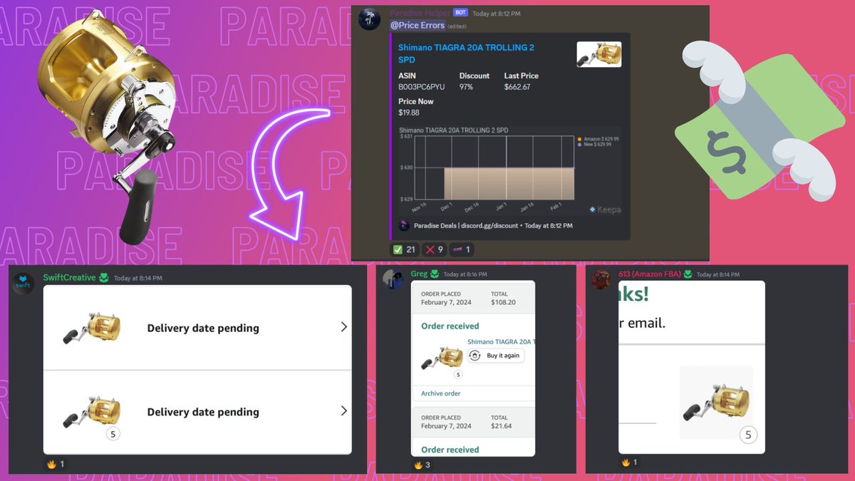 ENDLESS AMAZON PRICE ERRORS🔥

$600 FISHING REEL FOR ONLY $20⚡️

LIKE + RT IF YOU WANT DAILY ERRORS LIKE THESE 💜