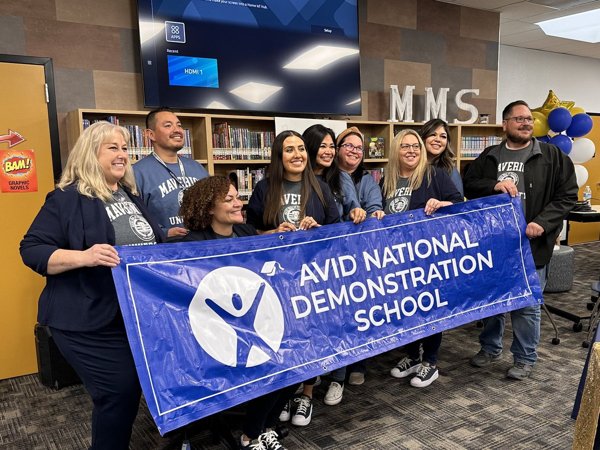 Please join me in congratulating the newly minted AVID National Demonstration School👏👏🔥🔥@MarchMavericks