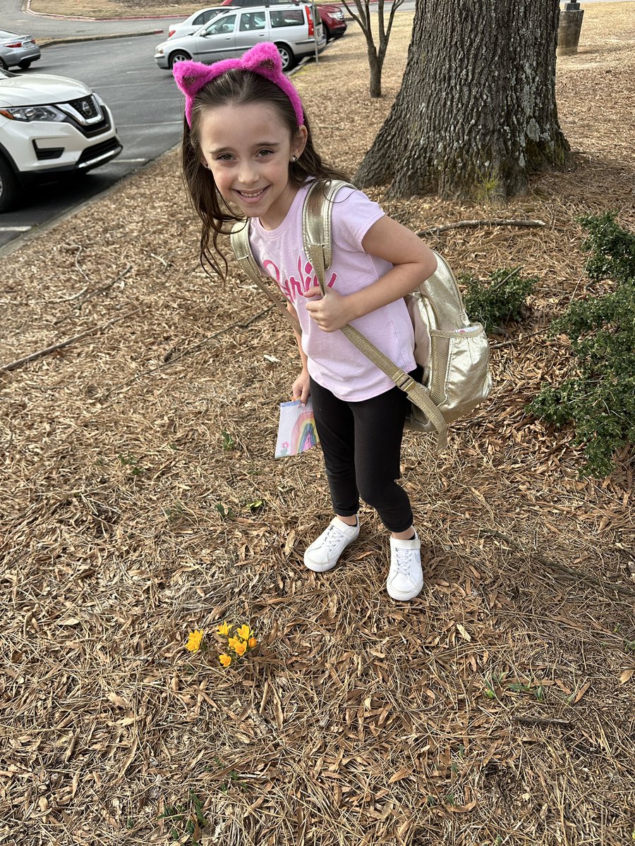 We always look forward to the day the flowers start popping up in the <a href="/DolvinES/">Dolvin ES</a> parking lot! 

Spring is near, dolphins! 🐬💐🌸🌷