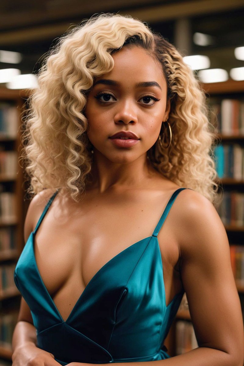 tamikawren_x's tweet photo. Dressed to impress among the books and quiet whispers of the night. ππ #LibraryChic https://t.co/AcC2Zs8RMc
